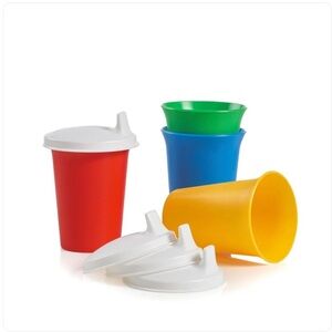 Tupperware Bell Tumblers and Sipper Seals - set of 4 - primary colors